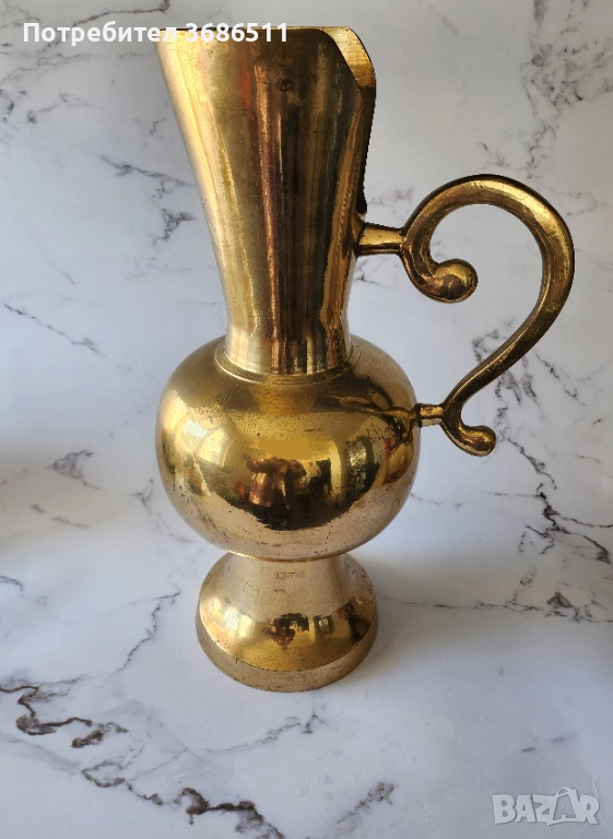 Масивна месинг ваза, снимка 1