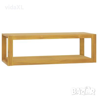vidaXL Стенен шкаф за баня, 110x45x35 см, тиково дърво（SKU:338236, снимка 1