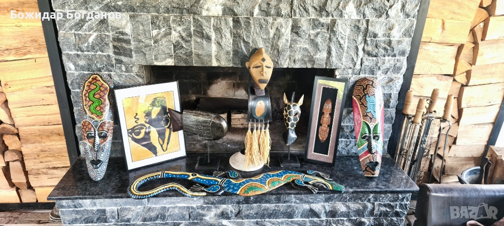 Декорация за дом маски туземец жираф гущер, снимка 1