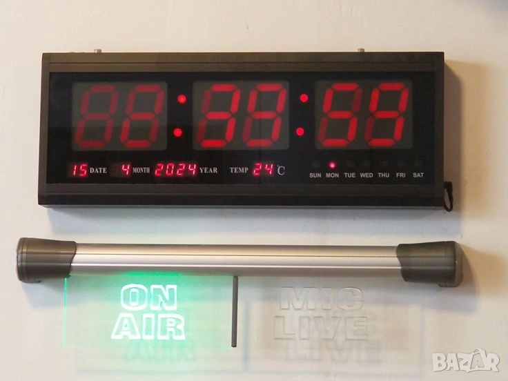 електронен часовник за стена, снимка 1