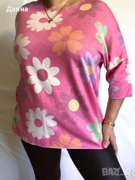 2ХЛ блузка в пастелни цветове , снимка 1