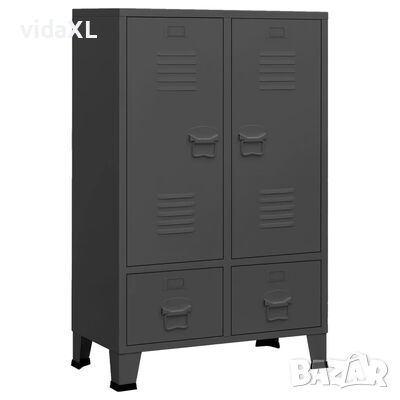 vidaXL Индустриален гардероб, антрацит, 67x35x107 см, стомана(SKU:339612, снимка 1