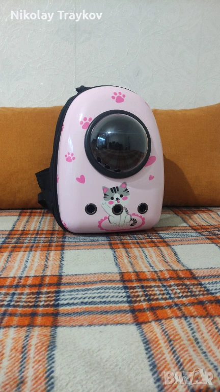 Раница за котки тип "космонавт", снимка 1