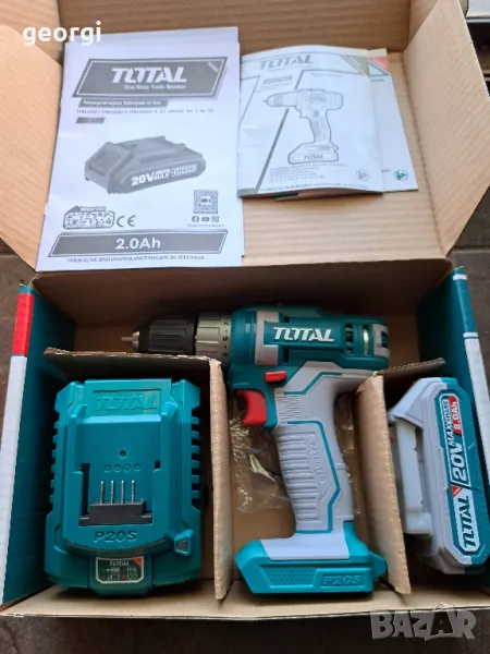 безчетков винтоверт Total 20v li ion 2Ah, снимка 1