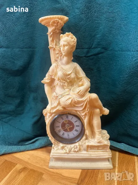 Продавам руски/съветски каминен часовник и статуетка/мрамор, снимка 1