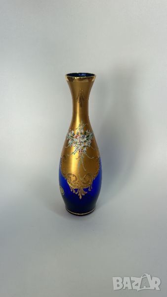 Кристална ваза Bohemia със злато, снимка 1