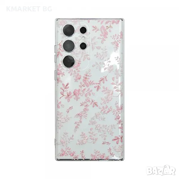 Калъф силикон ART Цветя за Xiaomi Redmi 13C / Прозрачен / Баркод : 3130362, снимка 1