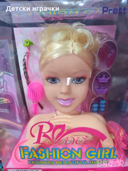 Кукла глава за прически с аксесоари за коса, снимка 1