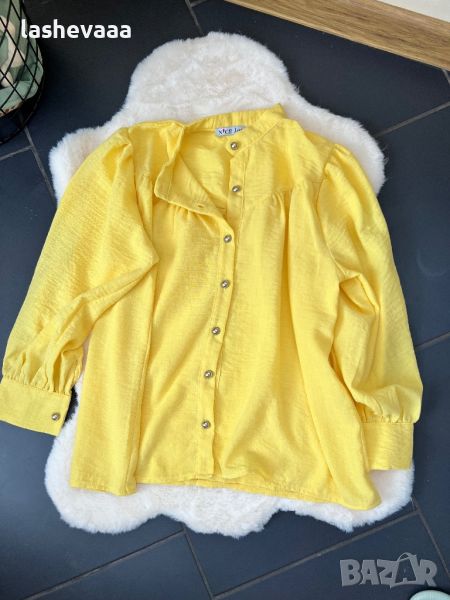 Жълта дамска риза, снимка 1