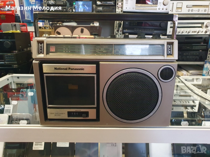 Радиокасетофон National Panasonic RX-1550 Работи на радио и касета. Радиото има само средни къси въл, снимка 1