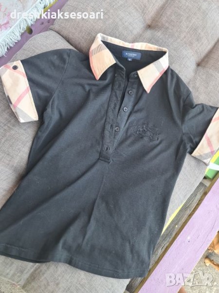 Черна тениска Блуза топ  Burberry , снимка 1