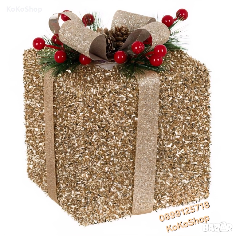 Коледен подарък за декорация-13x13x15 см./подарък за декорация, снимка 1