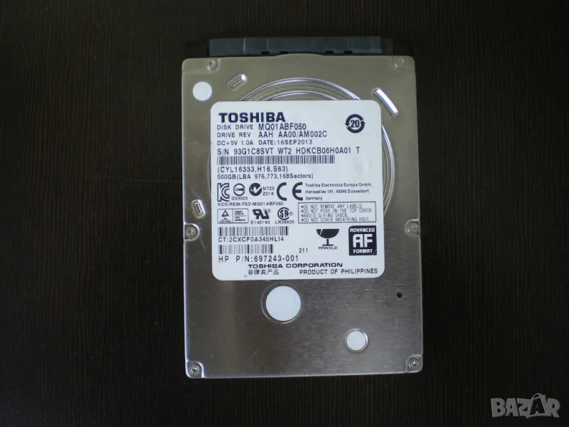 Хард диск 500GB Toshiba MQ01ABF050, 2.5", 8MB, 5400 RPM, SATA3(6Gb/s), снимка 1