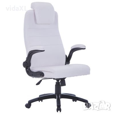 vidaXL Бял въртящ се стол от изкуствена кожа, регулируем(SKU:20090, снимка 1