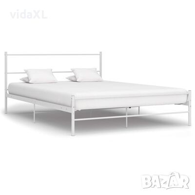 vidaXL Рамка за легло, бяла, метал, 120x200 cм(SKU:285302, снимка 1