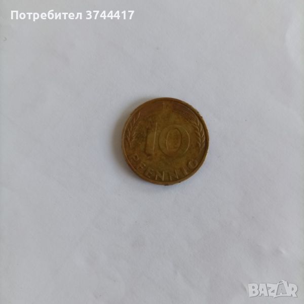  Рядка монета от 10 Пфенинга от 1950г., снимка 1