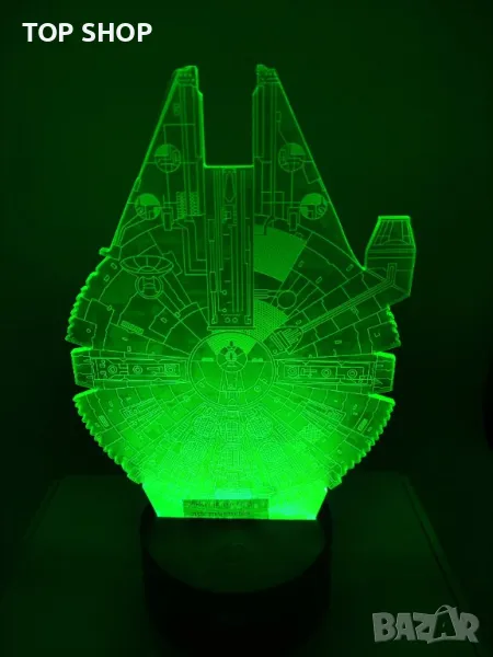 Star Wars Millennium Falcon 3d лампа настолна RGB, снимка 1