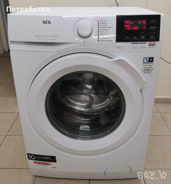 Инверторна Пералня AEG 6000 Series 8кг А+++ 1400 оборота, снимка 1