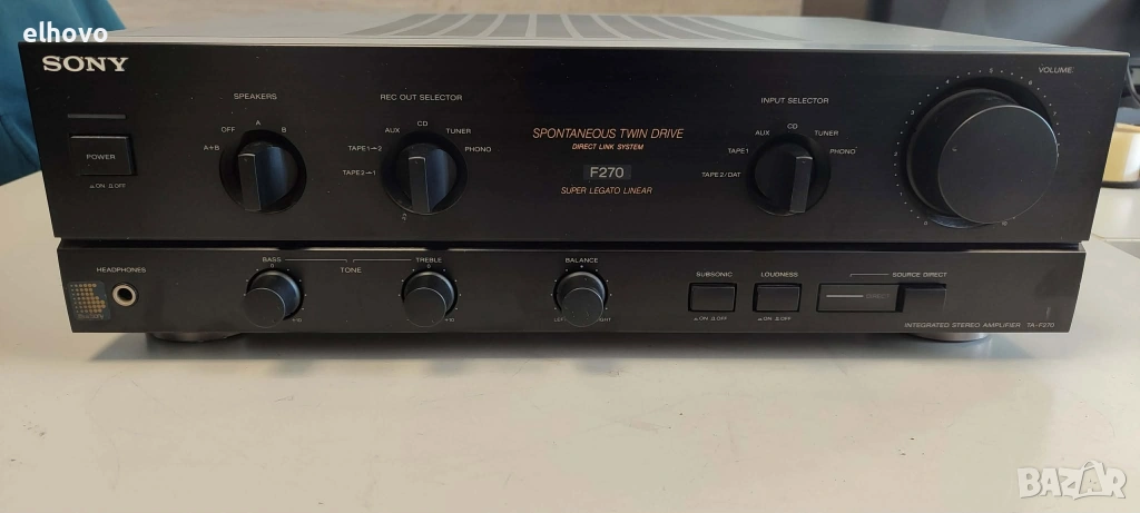 Стерео усилвател Sony TA-F270#3, снимка 1