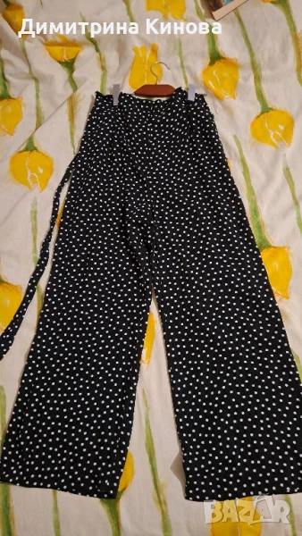 Пола панталон с висока талия и колан от плата ,размер М Zara, снимка 1