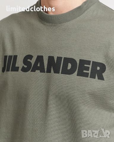 JIL SANDER Army Green Logo Print Мъжка Тениска size M и XL, снимка 6 - Тениски - 46644847