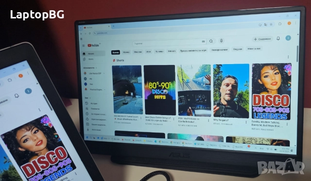 Преносим монитор Asus Zenscreen MB166C 15.6" Full HD IPS, снимка 3 - Монитори - 52651876