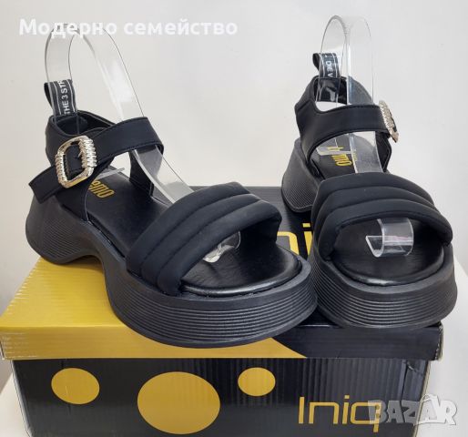 Дамски летни сандали в черно , снимка 1 - Сандали - 45776912