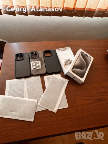 ПРОДАВАМ IPhone 15-pro 256 GB White Titanium, снимка 9 - Apple iPhone - 54196933