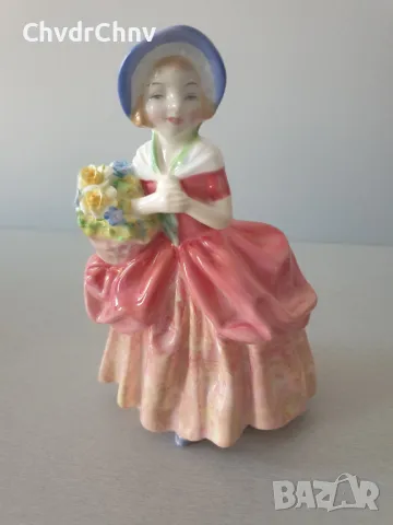 Колекционерска много стара английска порцеланова фигура Royal Doulton Cissie/1937 статуетка 13см, снимка 1 - Колекции - 46957767