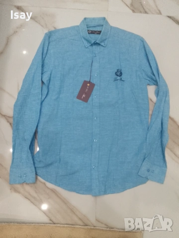 Мъжка риза ЛОРО ПИАНА М последен размер, снимка 4 - Ризи - 53918936