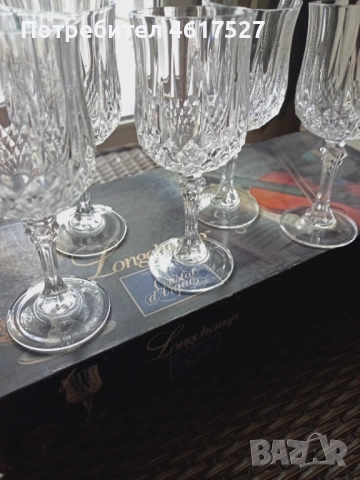 Френски кристални чаши, снимка 4 - Чаши - 51993432