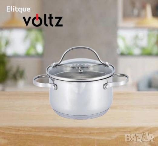 Тенджера Voltz, различна съвместимост, Инокс, снимка 4 - Съдове за готвене - 52815732