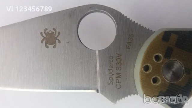 Сгъваем нож Spyderco CPM-S30V - FA35, 80х210мм, снимка 4 - Ножове - 48132542