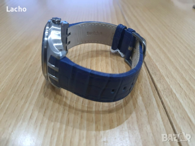 Swatch Irony Big YTS408 “New Bigberry” –  нов, син циферблат, дата, снимка 5 - Мъжки - 53623836