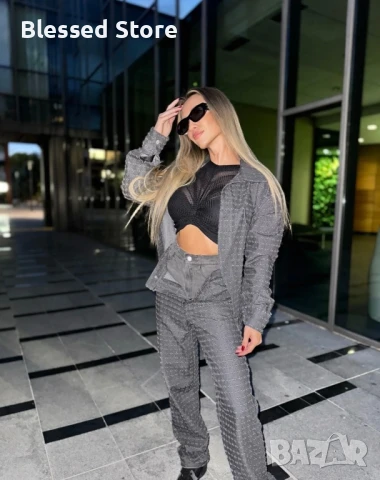 Дамски дънки с накъсан ефект , снимка 2 - Дънки - 51360441