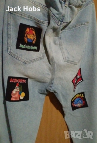 Дамски дънки /накъсани с нашивки , снимка 8 - Дънки - 54142636