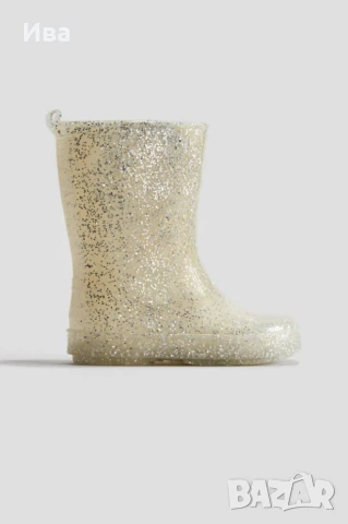 Детски гумени ботуши с брокат H&M 28 номер, снимка 2 - Детски боти и ботуши - 50770112