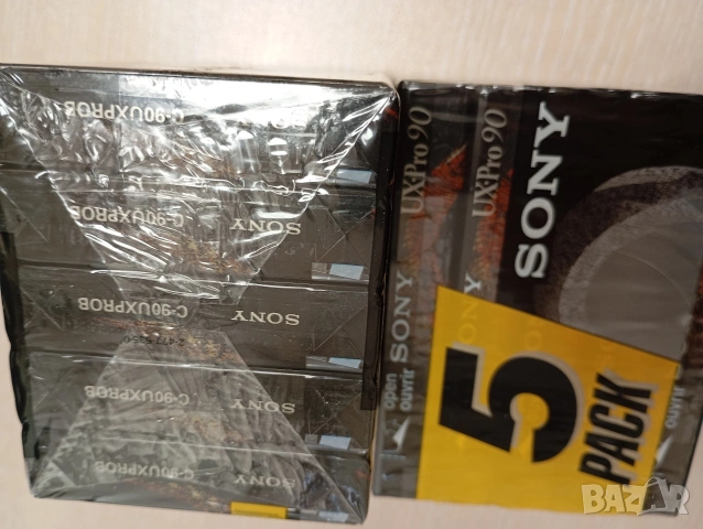 Лот от 5бр чисто нови хромни касети Sony UX-Pro 90, снимка 2 - Аудио касети - 53618859