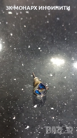 сребърна обица / без винт, снимка 5 - Обеци - 52854812