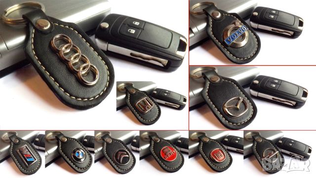 Автомобилен кожен ключодържател / за Citroen Ситроен / черен цвят / стилни елегантни авто аксесоари, снимка 8 - Аксесоари и консумативи - 45586130