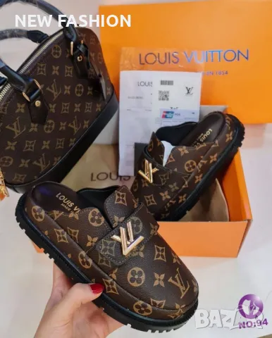 Дамски Кожени Чехли LOUIS VUITTON , снимка 8 - Чехли - 47180378