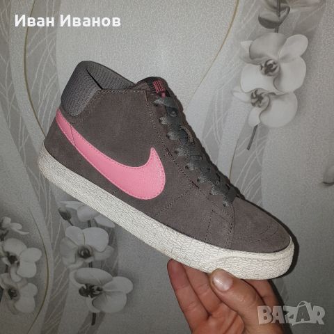 NIKE BLAZER MID LR WMNS DARK MUSHROOM / POLARIZED PINK  номер 41, снимка 5 - Маратонки - 45457022