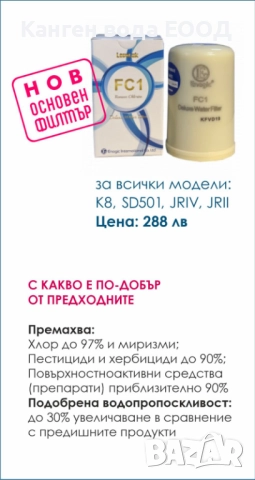 Филтри FC 1 за Канген машини Enagic