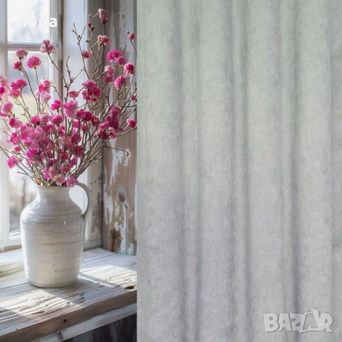 Перде сиво,плътно, снимка 3 - Пердета и завеси - 52997119