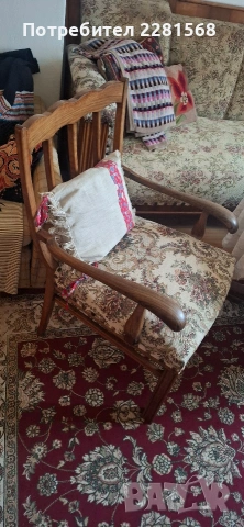 Старинни автентични мебели от началото на миналия век от масив с резба, снимка 13 - Антикварни и старинни предмети - 53941793