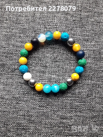 Гривни от различни камъни - ръчна изработка, снимка 12 - Гривни - 44841656
