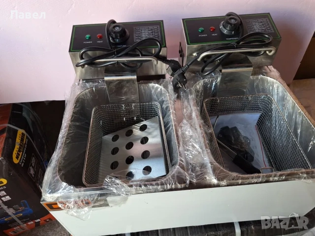 Фритюрник електрически професионален 8л.+8л.3моделаа, снимка 2 - Друго търговско оборудване - 53282484