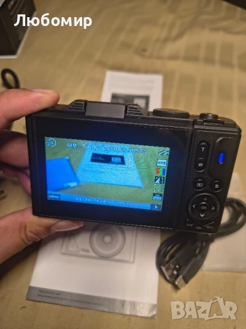 4K цифров фотоапарат за фотография, 64MP UHD 18X Zoom, компактен цифров фотоапарат с 3-инчов

, снимка 3 - Фотоапарати - 50942058