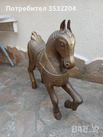 Голям бронзов кон, снимка 3 - Антикварни и старинни предмети - 53800921