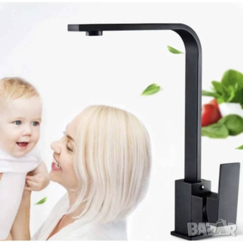 Едноръкохватков кухненски смесител, цвят черен мат, Top Ceramic, снимка 2 - Други стоки за дома - 52854048